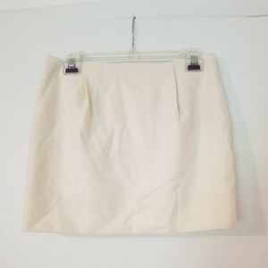 J. Crew Cream Mini Wool Skirt w/ Pocket Si…